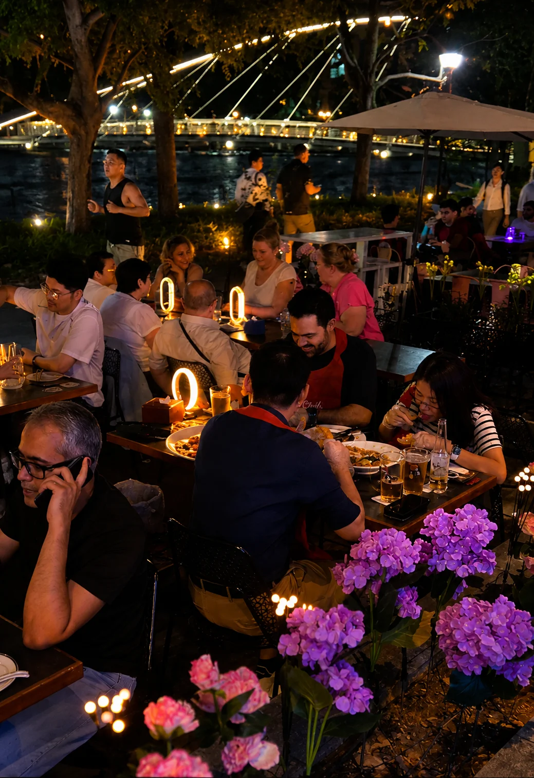 Riverside Dining Atmosphere